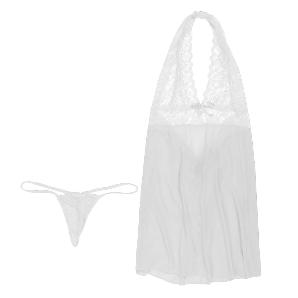 Womens Babydoll G-String Dress Underwear Lingerie Thong Nightwear