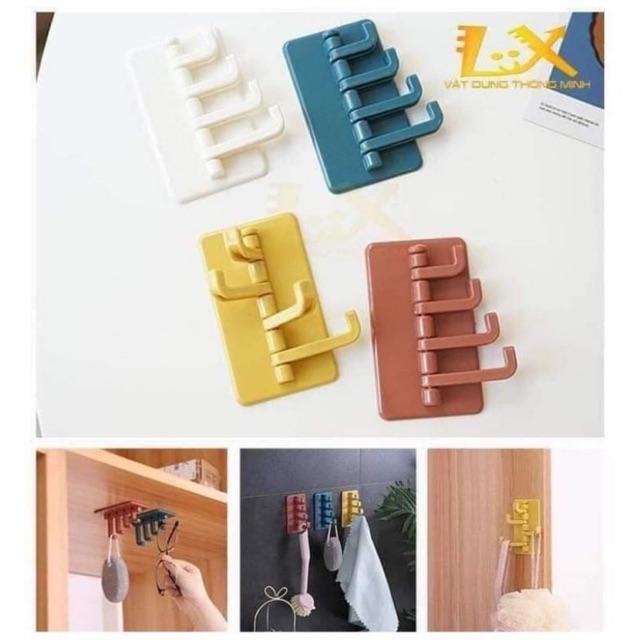 Móc dán 4 nhánh treo tường đa năng