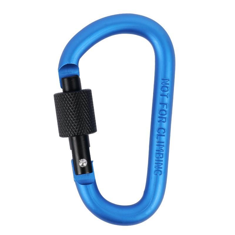 Móc khóa Carabiner hình chữ D bằng hợp kim nhôm, móc khóa du lịch đa năng nhiều màu sắc.