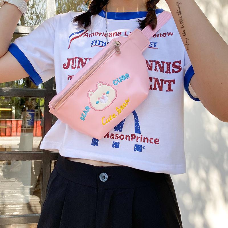 Japanese Students WildinsKorean Style Slanted Chest Bag Women2020New Fashion Net Popular Cute Bear Purse