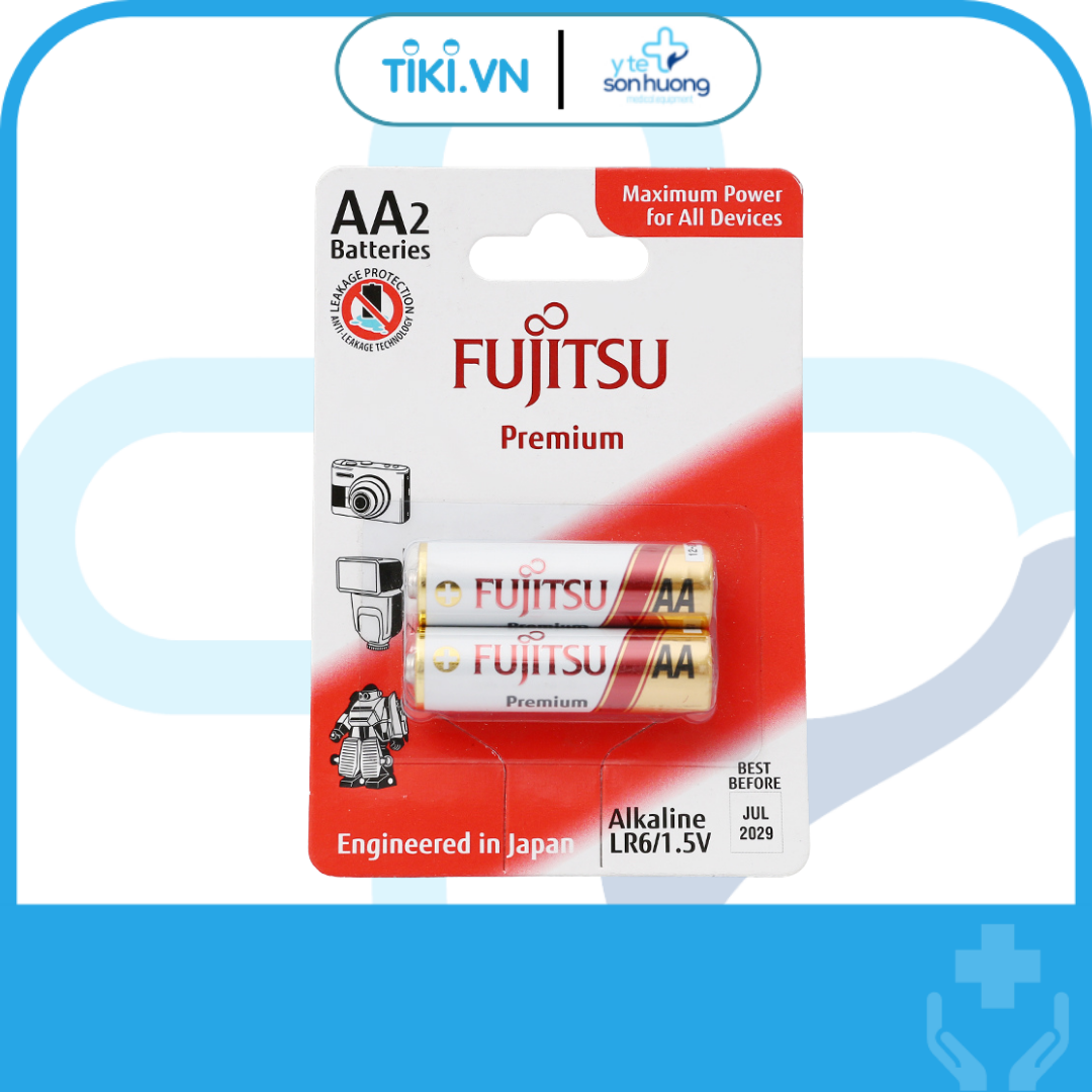 Pin AA Fujitsu Alkaline Maximum Power (1,5V) (vĩ 2 viên)