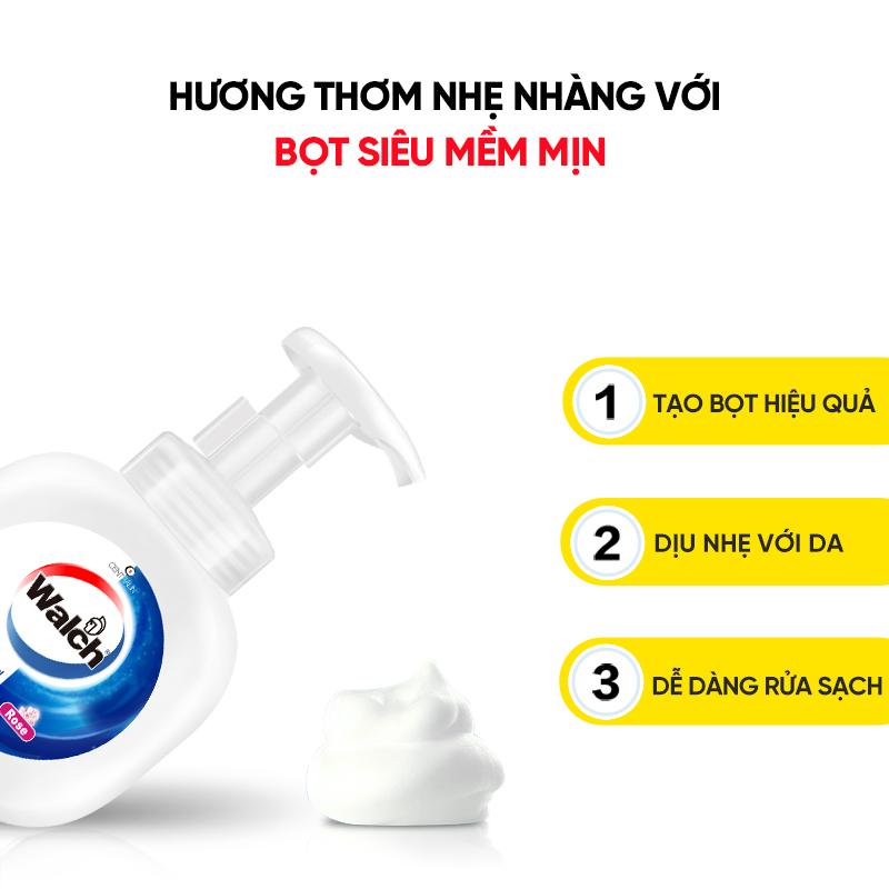 Bọt rửa tay kháng khuẩn Walch dưỡng da tay mềm mịn 280ml