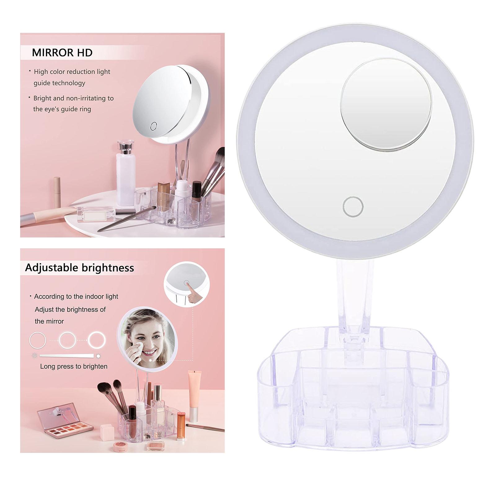 Makeup Mirrors Dimming Light Up Mirror 90° Rotation Powered by Battery