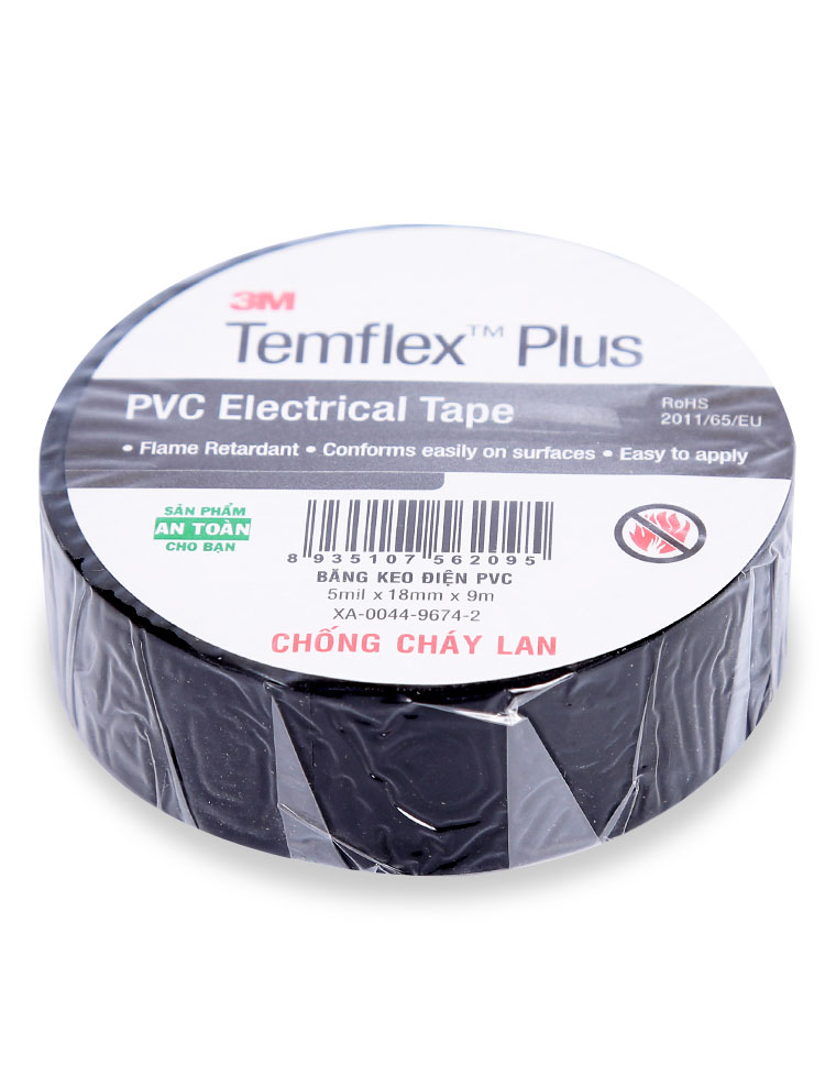 Băng keo điện PVC chống cháy lan 19mm x 18m 3M 1518