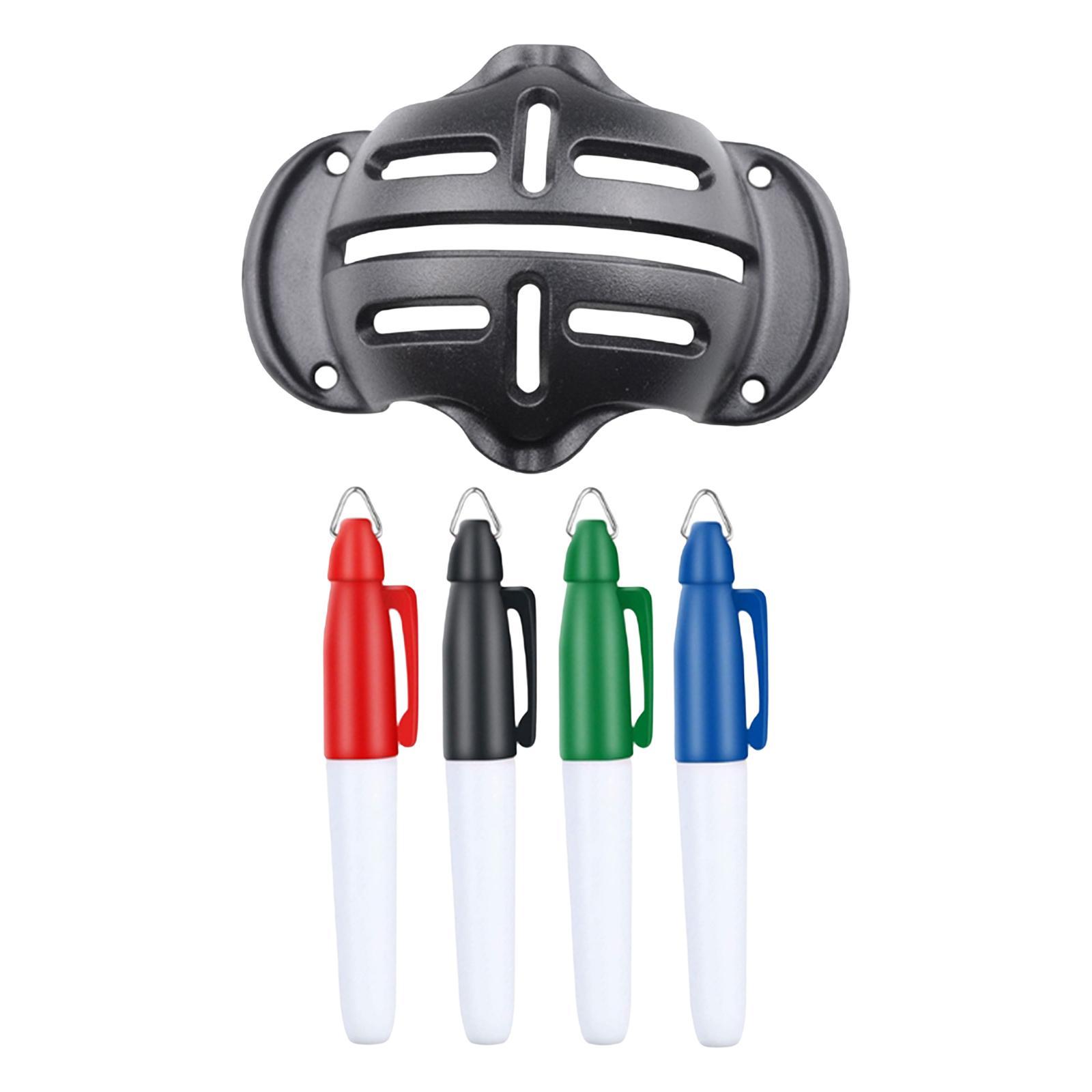 Sports Alignment Golf Ball Marker Line Tool Drawing Liner Set w/ 4 Pens