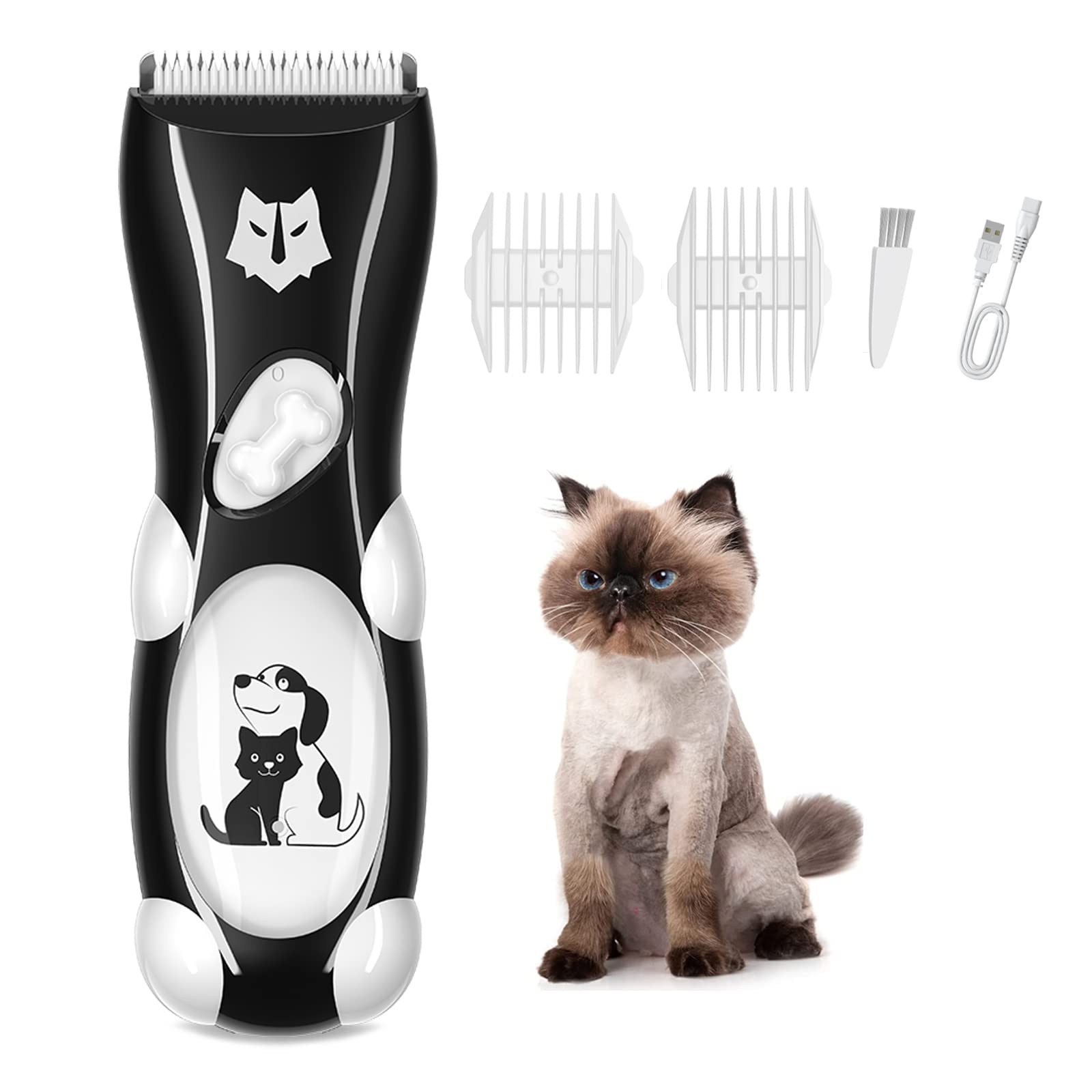 Tông Đơ Cắt Tỉa Lông Thú Cưng Chống Nước Pet Trimmer - pin lithium tích hợp