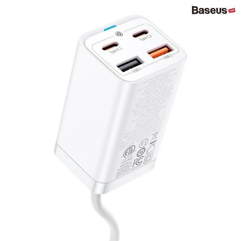 Bộ Sạc Nhanh Baseus 65W GaN3 Pro Desktop Fast Charger 4 in 1