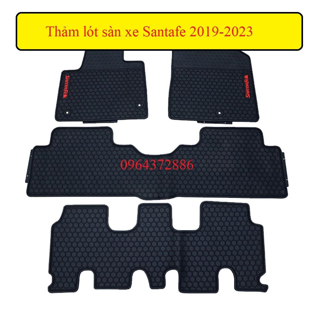 Thảm lót sàn cao su 3D cao cấp dành cho xe Hyundai Santafe 2019-2023