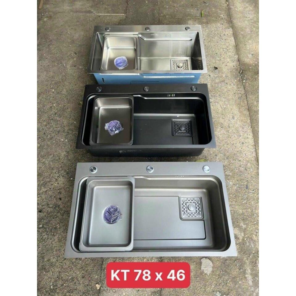 CHẬU CHÉN 1 HỘC MÀU ĐEN SIZE 78X46CM