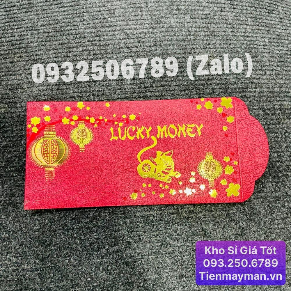 Bao Lì Xì Con Mèo Lucky Money ép kim nhũ vàng lì xì Tết 2023