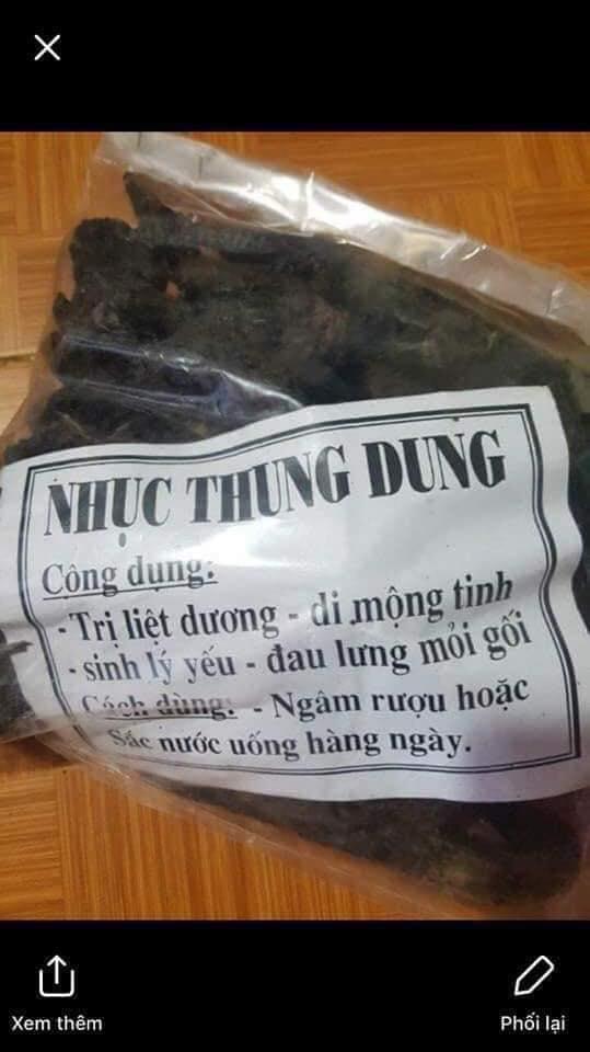 Cây nhục thung dung - Sản phẫm tự nhiên hữu cơ khô 200gr