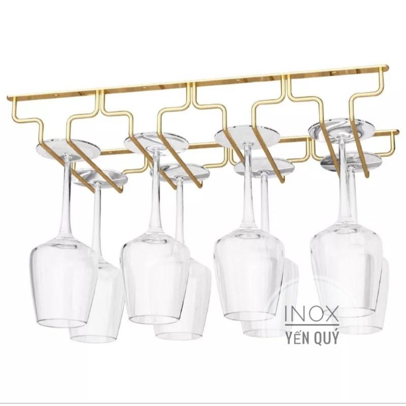 INOX 304 GIÁ TREO LY SÂU 22.5 CM 3/4/5/6/7/8 HÀNG MẠ VÀNG SÁNG BÓNG