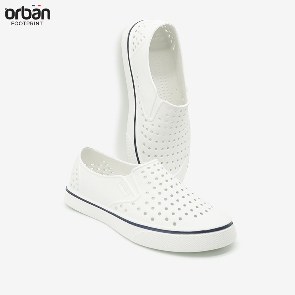 Giày lỗ Urban Footpritn EVA fylon D2201 trắng lé xanh chàm