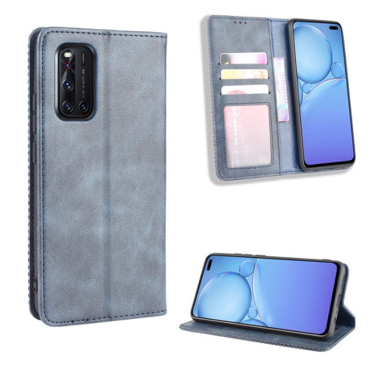 Bao da Vivo V19 Flip Wallet Leather dạng ví đa năng siêu bền siêu êm
