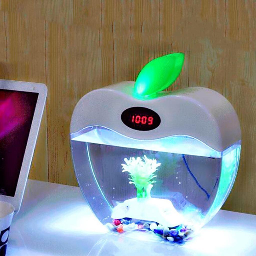 Aquarium USB Mini Desktop Fish Tank Aquarium with LED Light Home Decor