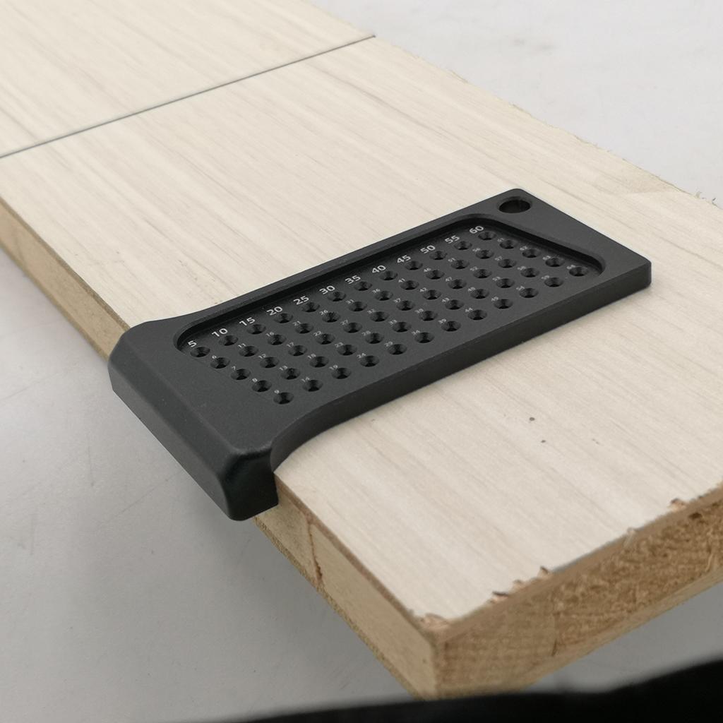 Aluminium Woodworking Scriber Ruler T Type Ruler Measuring Scriber Black