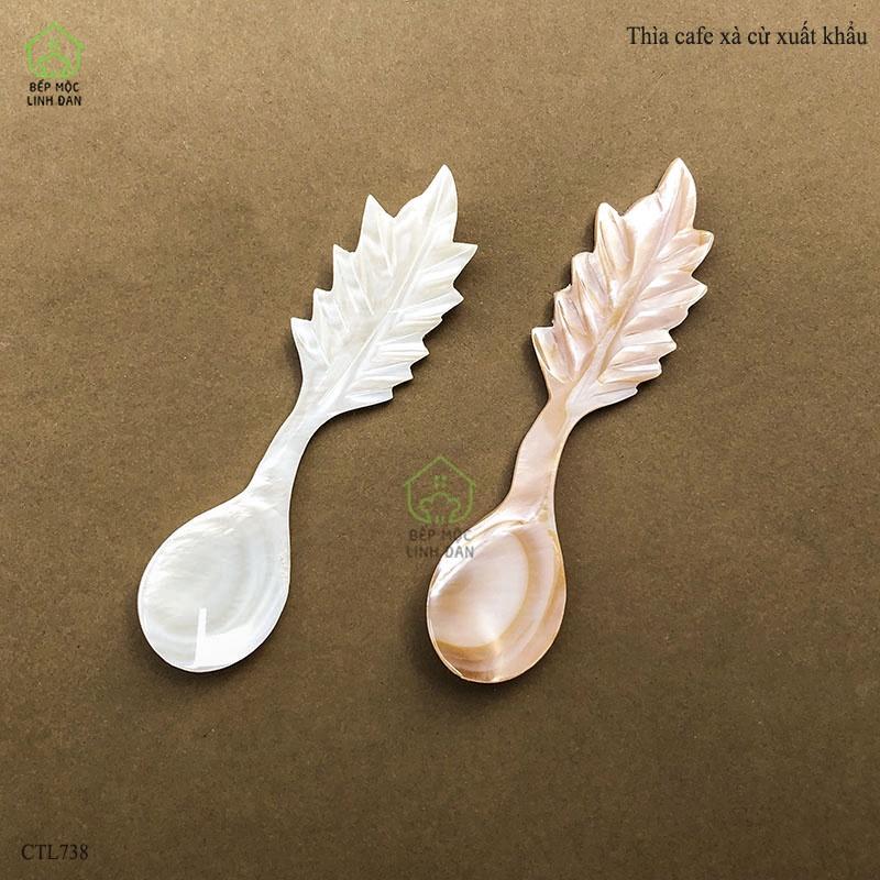 Muỗng Xà Cừ Xuất Khẩu HAHANCO Tạo Hình Lá Độc Đáo  Cafe/Gia Vị/Sữa Chua/Kem