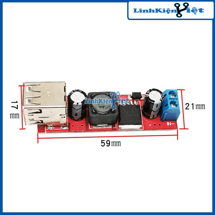 Module Hạ Áp Buck DC-DC Vin 6V-40VDC Vout 5V 3A 2 Đầu RA V1