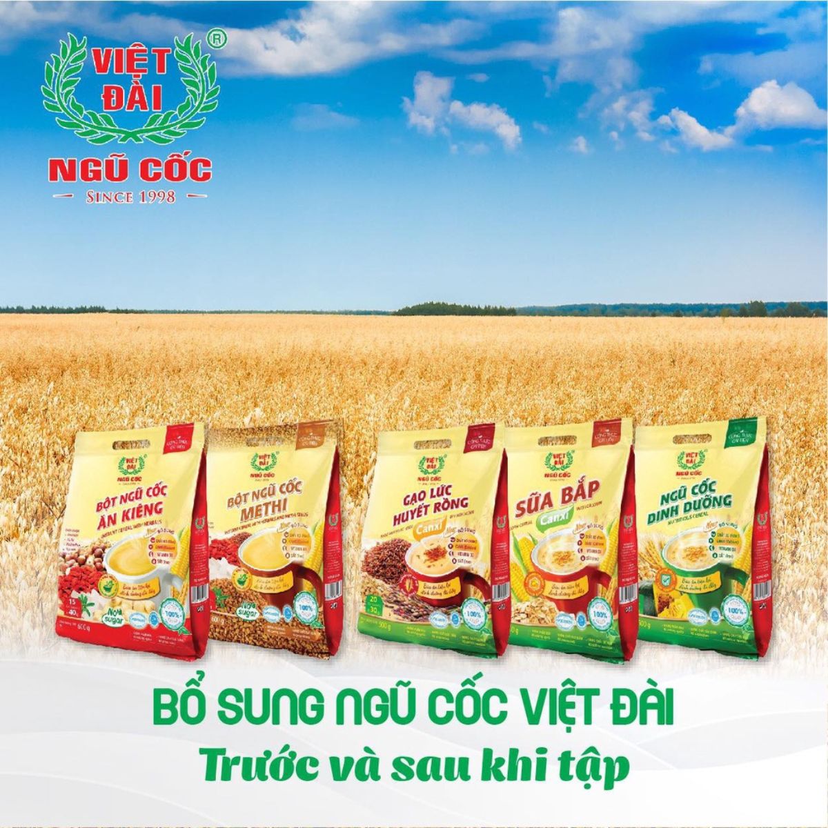 Bột Ngũ Cốc Gạo Lứt Canxi VIỆT ĐÀI Thơm Ngon Bổ Sung Canxi Giúp Xương Chắc Khỏe Túi 600gam