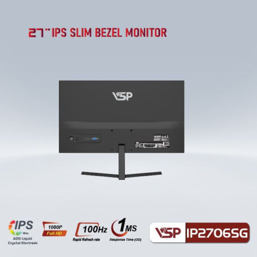 Màn hình máy tính 27inch VSP IP2706SG (27" IPS FHD 100Hz, HDMI+VGA) - Hàng chính hãng VSP phân phối