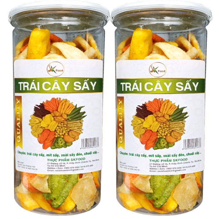 Trái cây sấy khô loại nguyên miếng cao cấp xuất khẩu - TỔNG 560G