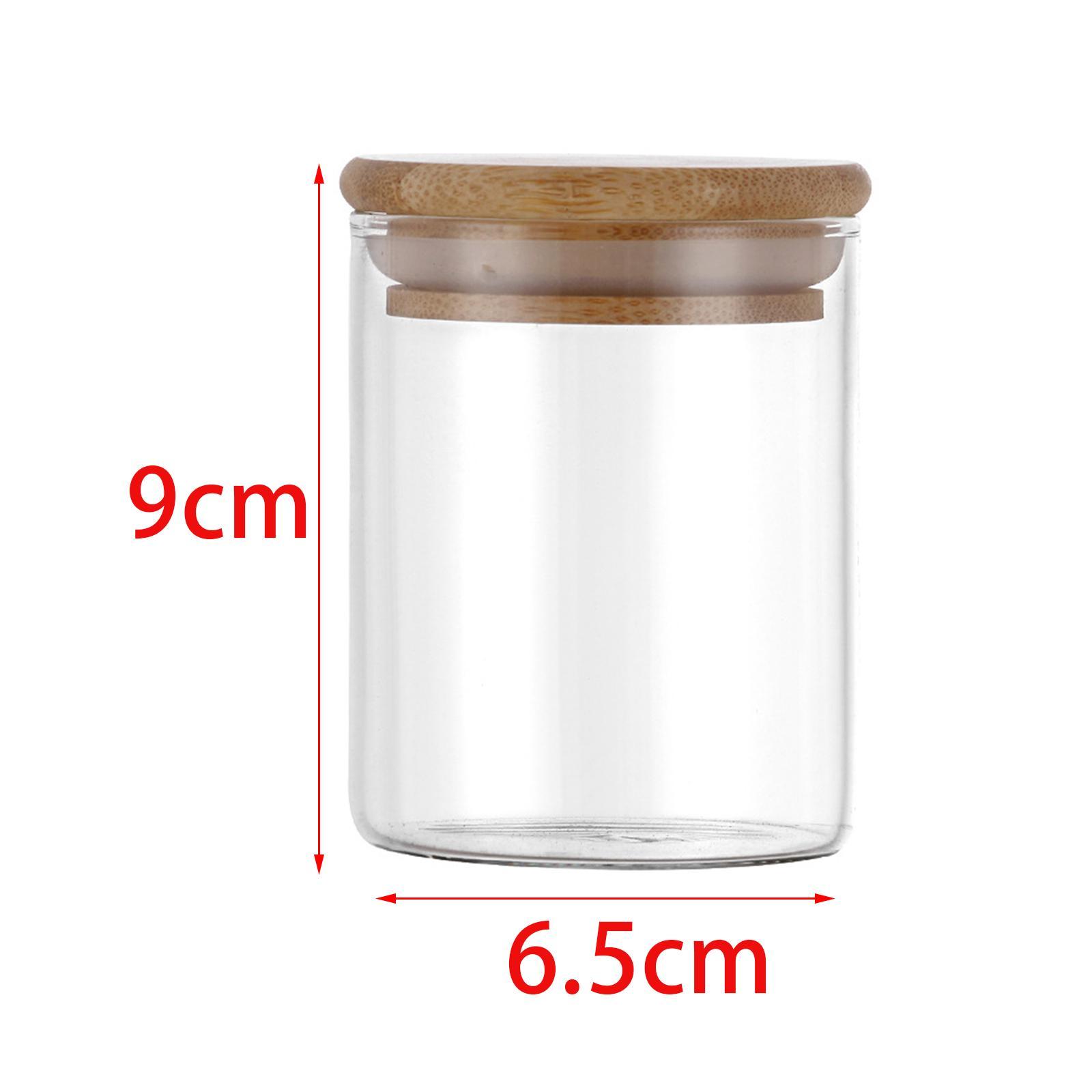 12Pcs Storage Jar with Bamboo Lid Organizer Food Storage Jar for Candy