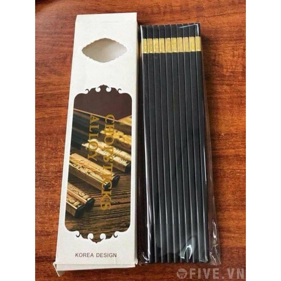 Đũa Hợp Kim Mạ Vàng Cao Cấp - Hộp 10 đôi
