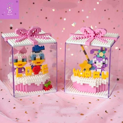 Bộ Lắp Ghép Tạo Hình Bánh Sinh Nhật 3D Thỏ Stella Và Gấu Có Đèn Làm Quà Tặng Trang Trí
