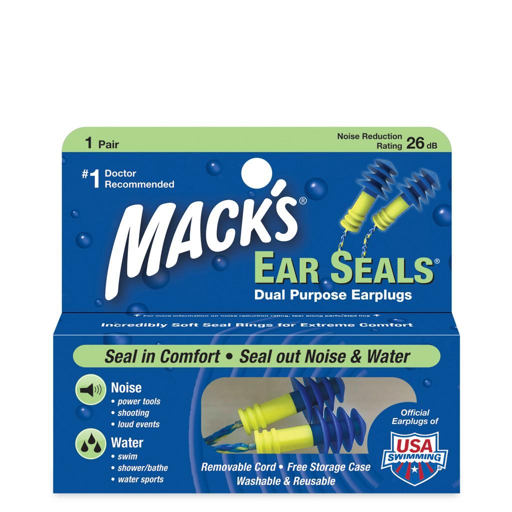 Hộp 1 đôi nút bịt tai Mack’s Ear Seals 2 chức năng chống ồn,chống nước
