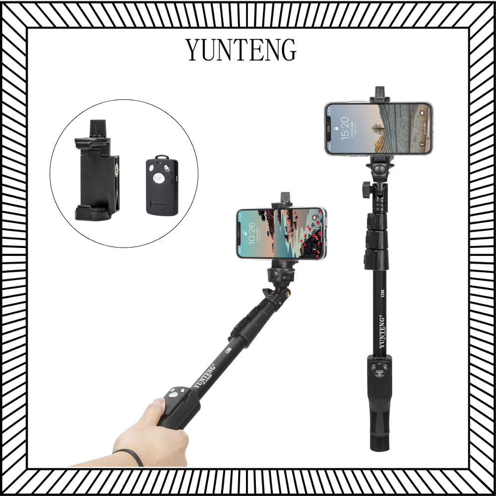 Tripod/ Gậy chụp ảnh Yunteng VCT-1288, phụ kiện quay chụp Selfie nhỏ gọn, tiện lợi kèm remote chụp ảnh từ xa - Hàng chính hãng