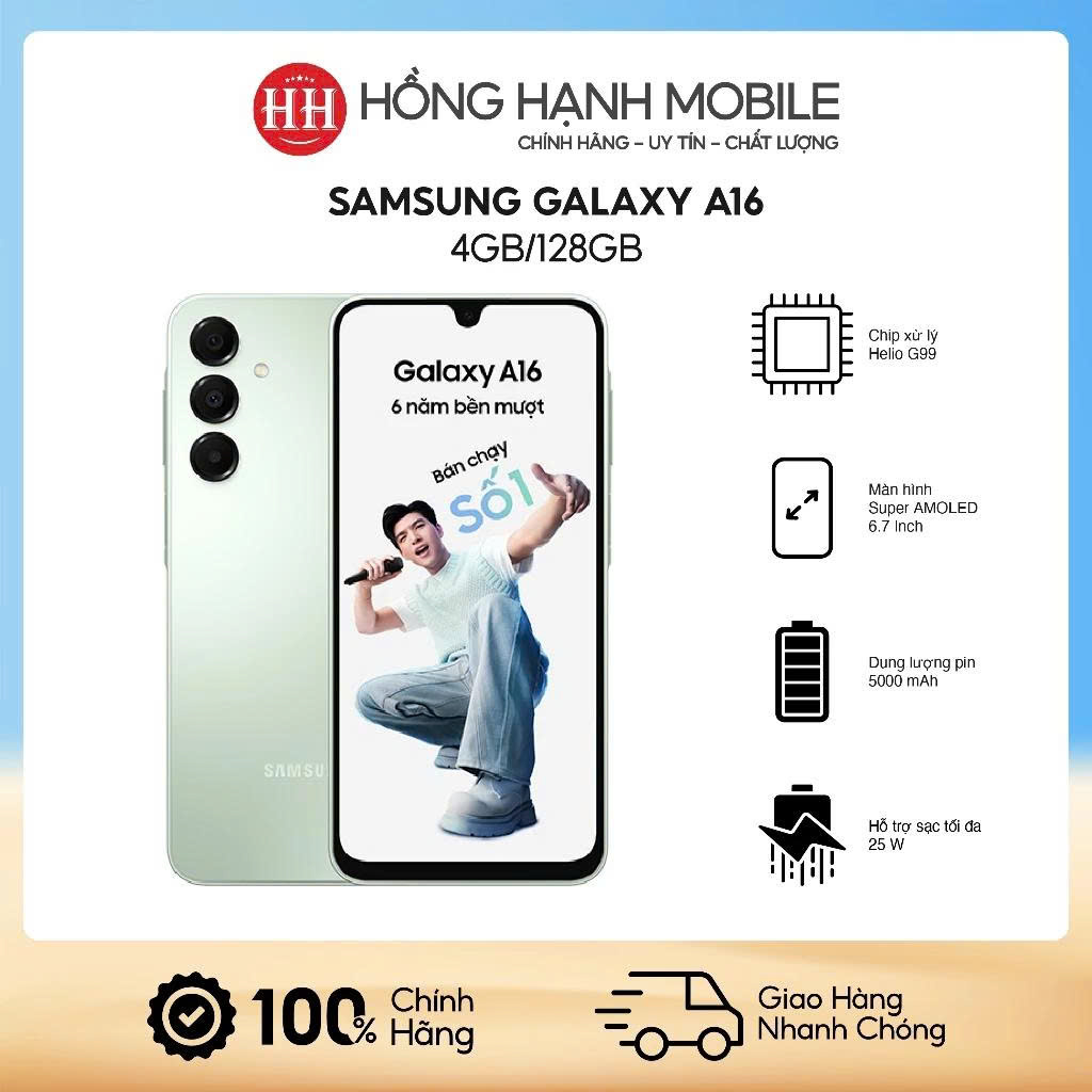 Điện Thoại Samsung Galaxy A16 4GB/128GB - Hàng Chính Hãng