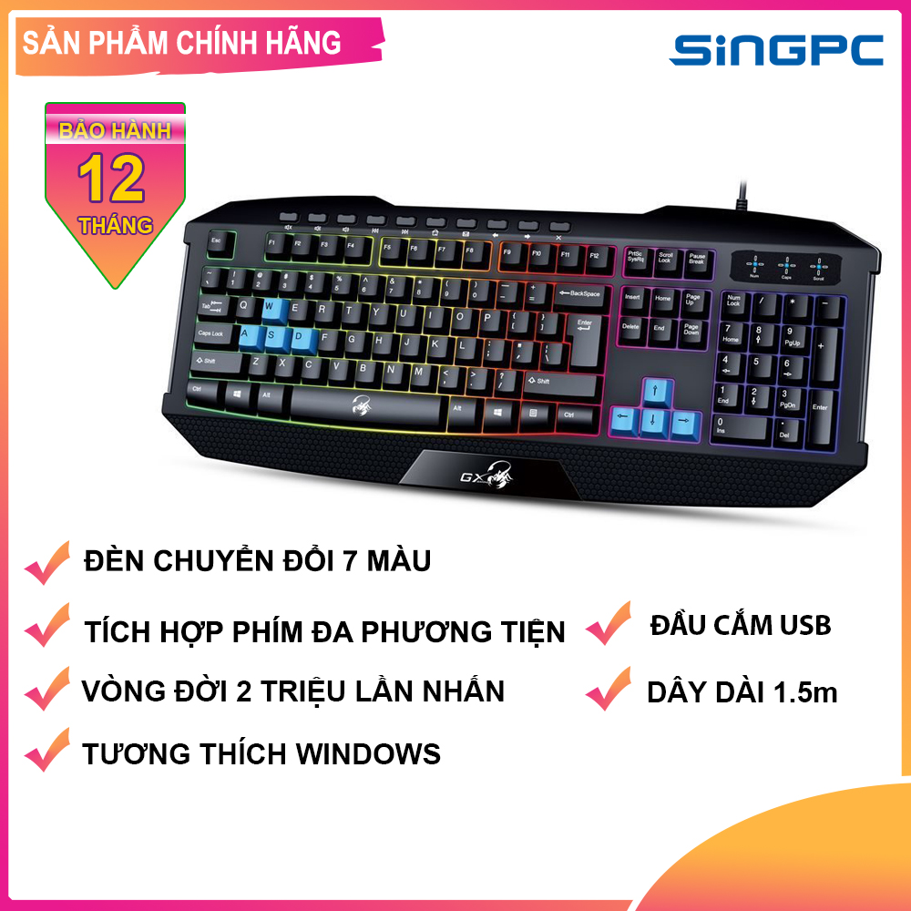 Bàn phím Gaming Genius Scorpion K-215 - Hàng chính hãng