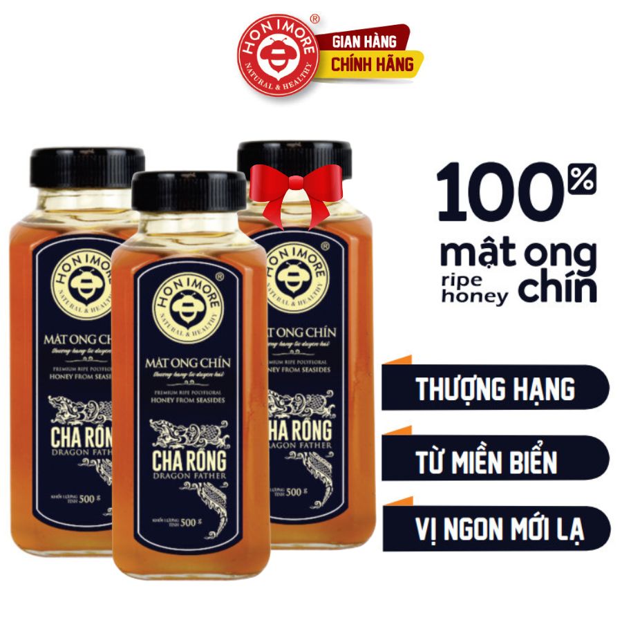 Bộ 2 chai Mật ong nguyên chất Rừng Tây Bắc - Mật ong chín Honimore Mẹ Tiên chai 500g - TẶNG 1 CHAI CÙNG SIZE