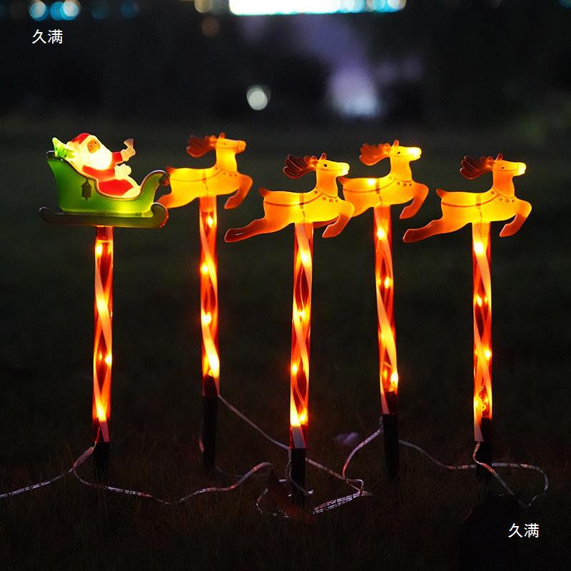 Đèn trang trí năng lượng mặt trời tuần lộc, ông già noel, tiết kiệm điện, bóng siêu sáng, chống thấm nước - DA3198