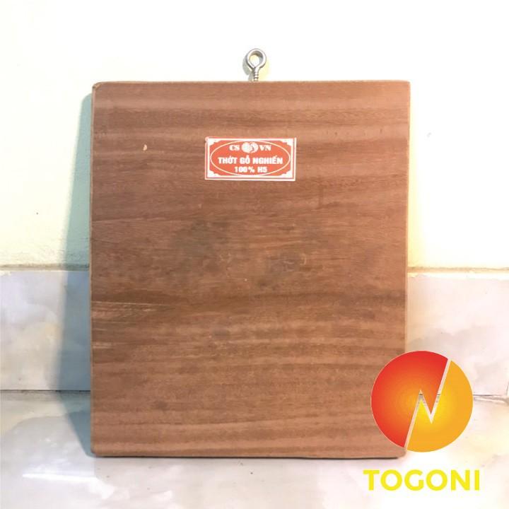 Combo 2 thớt gỗ nghiến cao cấp TOGONI 39cm không tâm và thớt thái hình chữ nhật 23*27*2cm
