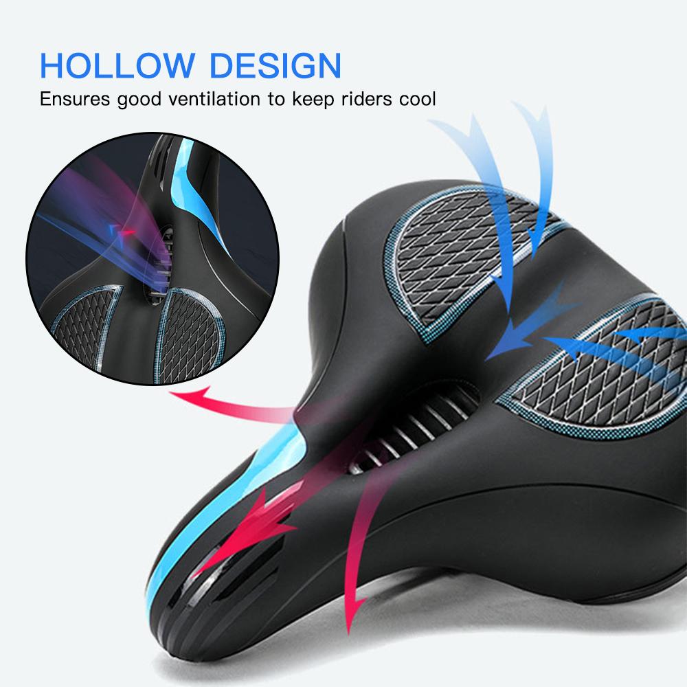 Shock Absorbing Bike Seat Bicycle Saddle with Tool Breathable Hollow Bicycle Seat Cushion Mountain Bike Saddle