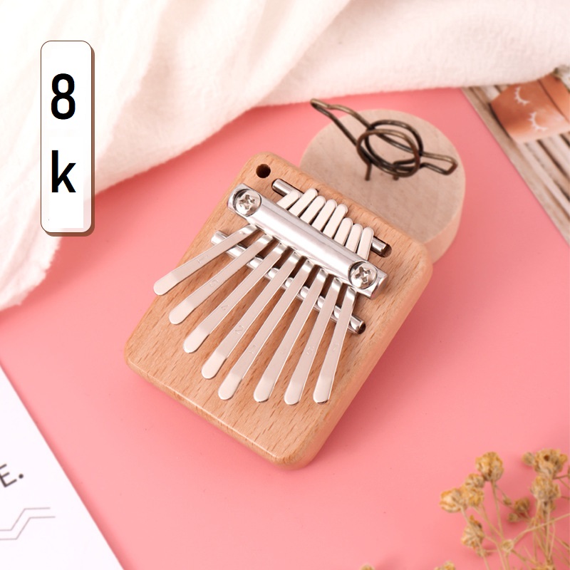 Đàn kalimba 8 phím cơ bản cute có thể treo móc khóa quà tặng