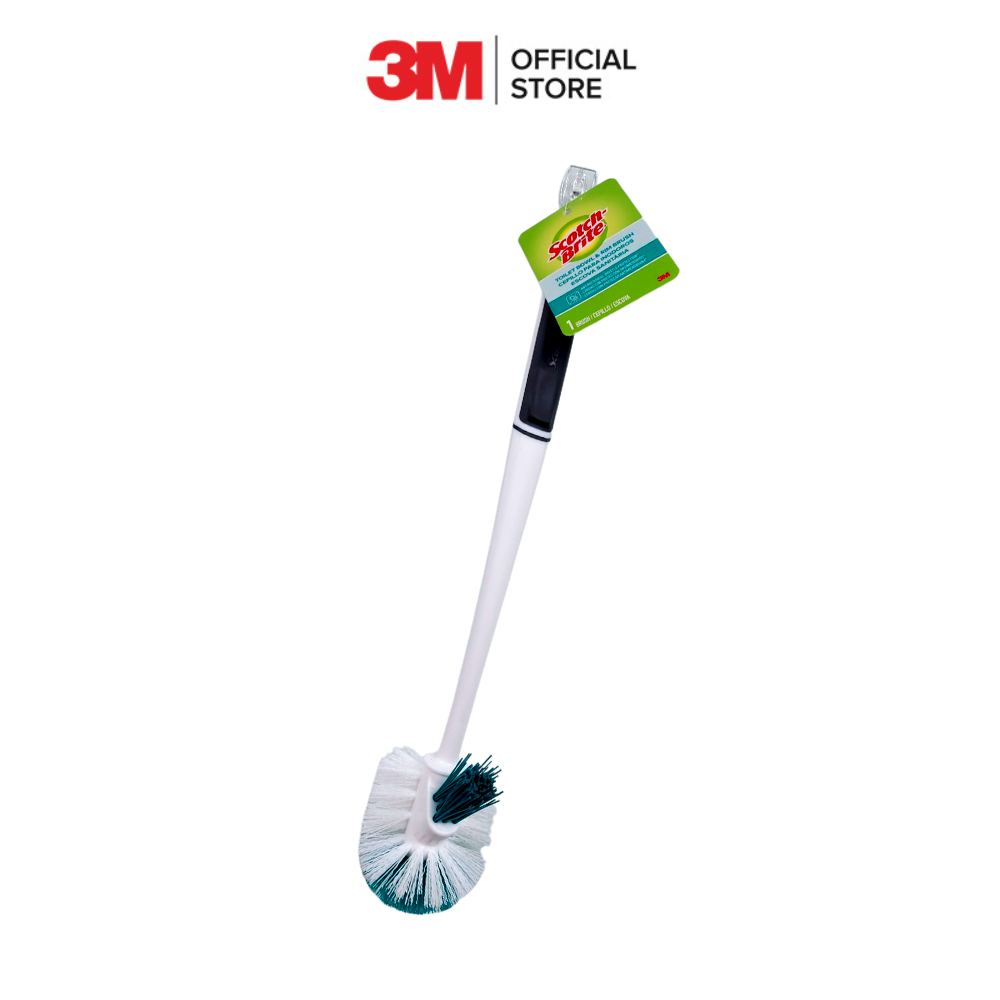 Cọ toilet 2 đầu Scotch-Brite 3M đa năng với đầu nylon bền chắc, không gây trầy xước, chạm đến mọi ngóc ngách