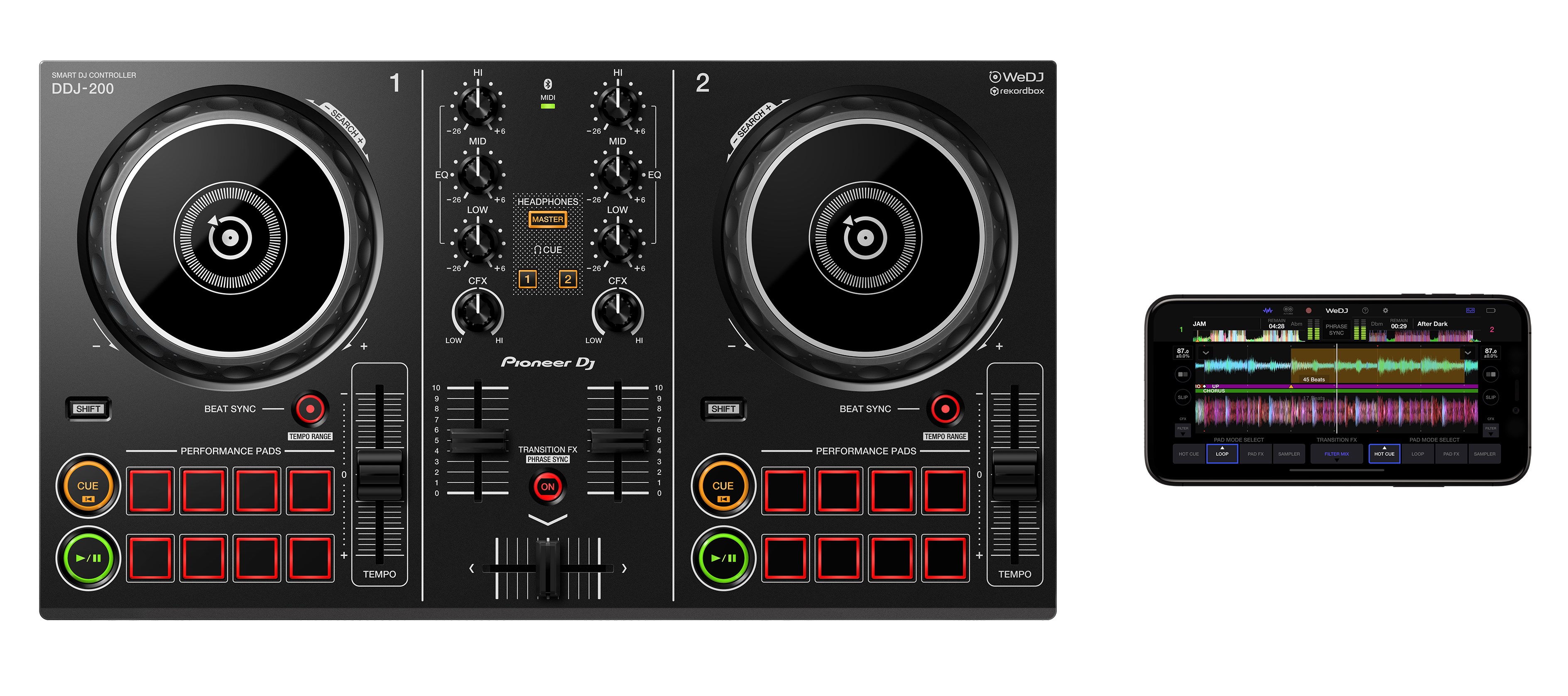 Bàn DJ Controller DDJ-200 (Pioneer DJ) - Hàng Chính Hãng