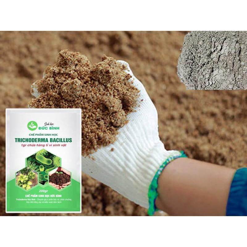 CHẾ PHẨM SINH HỌC TRICHODERMA ĐỨC BÌNH GÓI 200G - BỔ SUNG CÁC PHÂN BÓN CHO CÂY
