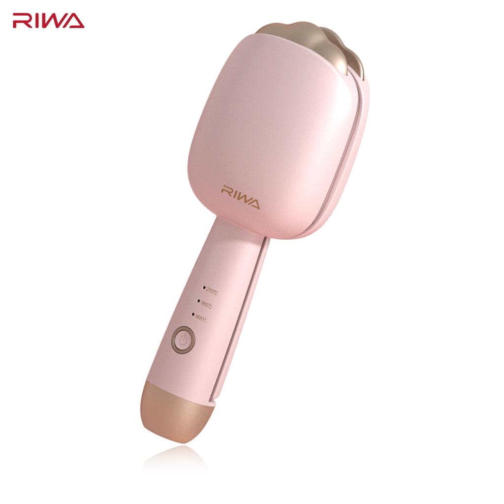 Máy Uốn Tóc Riwa Tráng Men 3 Tốc Độ Điều Chỉnh Nhiệt Độ Thiết Kế Móng Vuốt Mèo 32MM