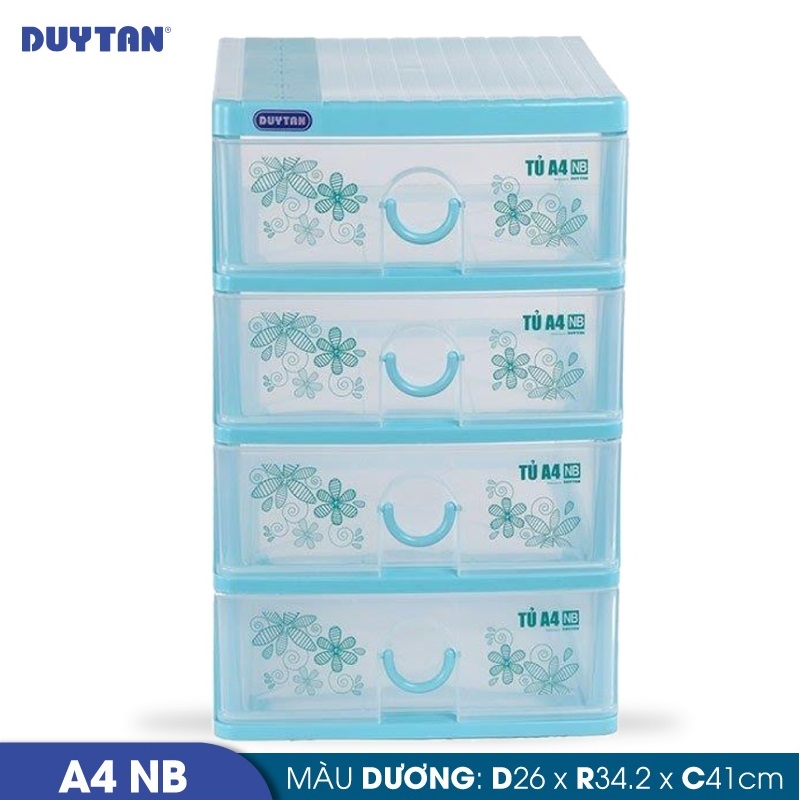 Tủ nhựa Duy Tân Tomi A4 nắp bằng 4 ngăn - 43433 - Giao màu ngẫu nhiên - Hàng chính hãng
