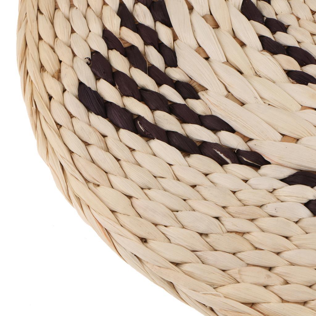 Japanese Style Handmade Straw Woven Seat Cushion Tatami Dia. 48cm