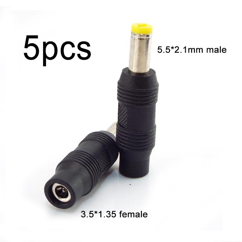 Bộ 5 Đầu Chuyển Đổi Jack Cắm 3.5*1.35 mm Sang 5.5*2.1mm Cho Máy Tính Bảng