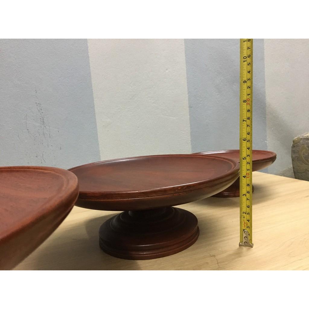Mâm bồng gỗ gụ đường kính 30 cm cỡ trung