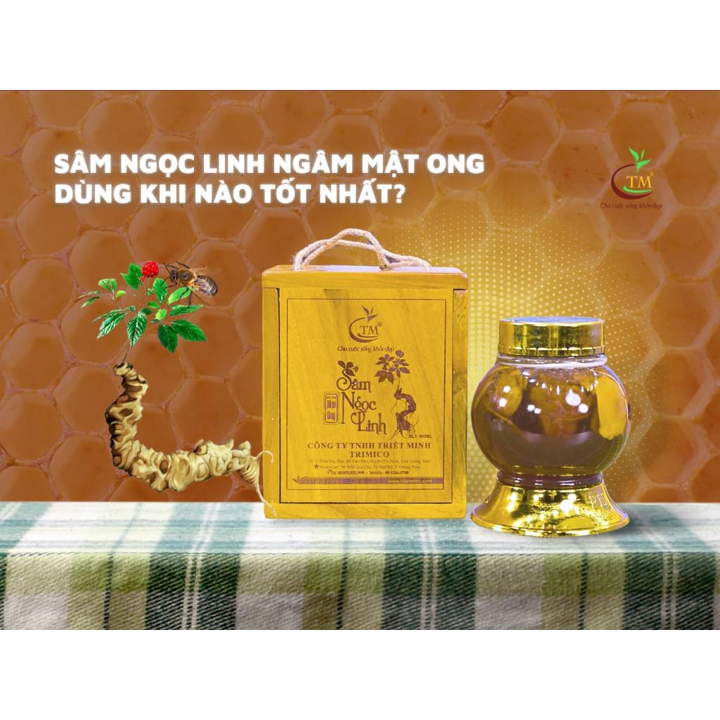 Sâm Ngọc Linh ngâm mật ong - sâm thái lát ngâm mật ong 500ml