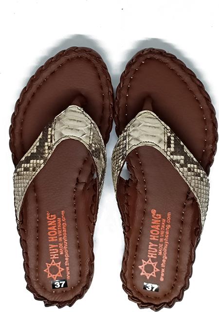 Dép nữ Huy Hoàng da trăn màu nguyên thủy HT7304