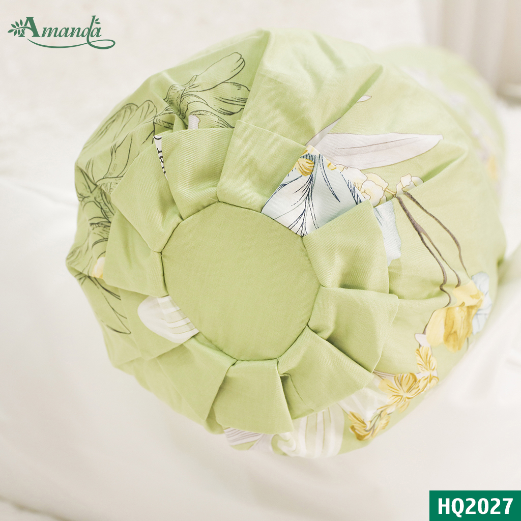 Vỏ gối ôm 35*105cm Amanda HQ2027, chất liệu cotton lụa satin Hàn Quốc mềm mịn tạo nên độ êm ái cho người dùng