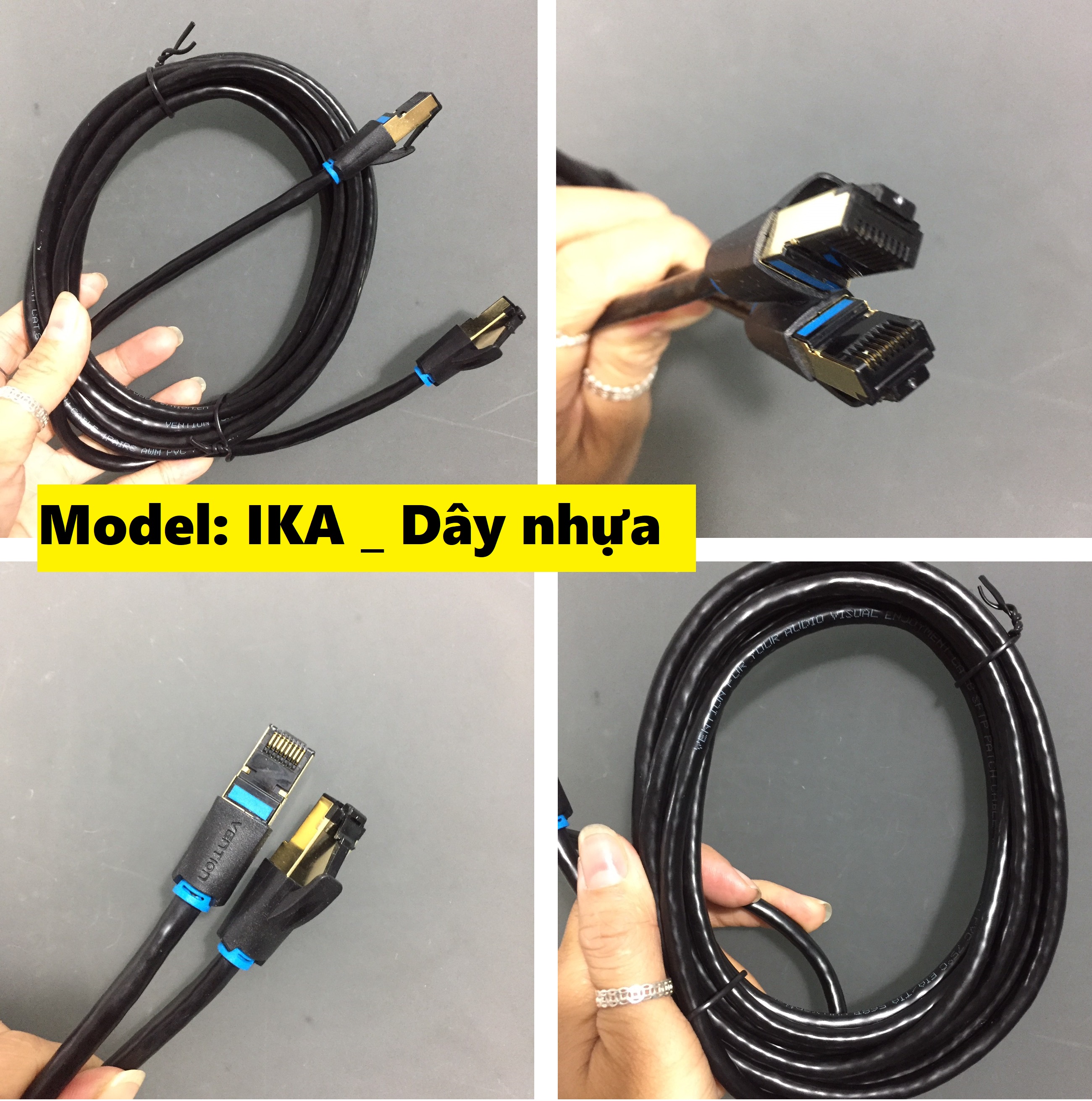Dây cáp mạng LAN CAT8 SFTP dây dù Vention Series IKG / IKA _ Hàng chính hãng
