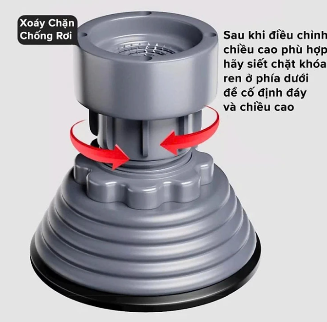 Bộ 4 chân đế cao su 722s chống rung tăng giảm máy giặt tủ lạnh tiện lợi phù hợp cho mọi loại máy